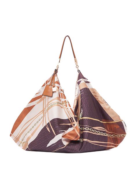borsa a spalla foulard marrone LIU JO | AA6194T2745FOULARD-P9225